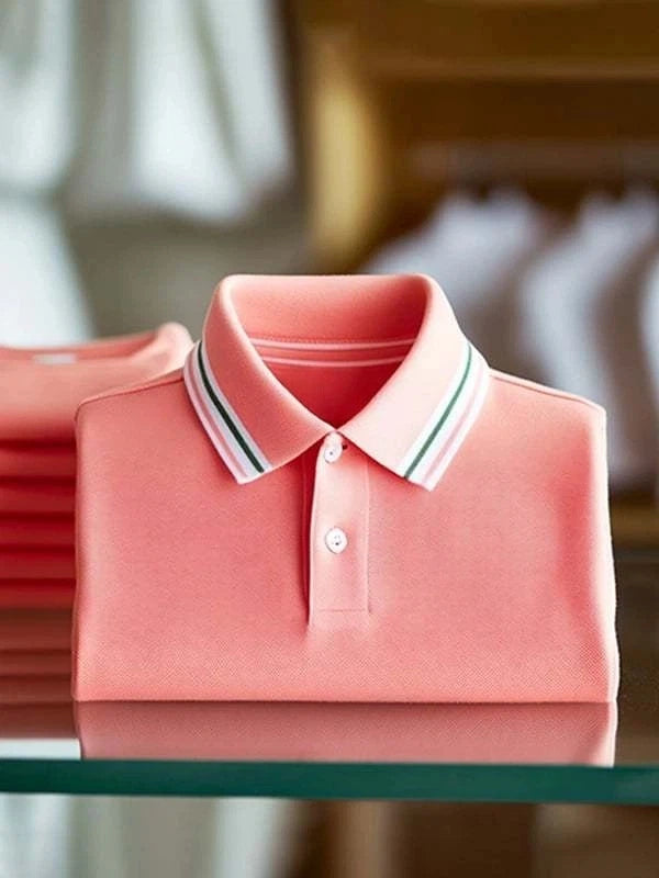 Men's Classic Business Logo Short Sleeve Polo Shirt