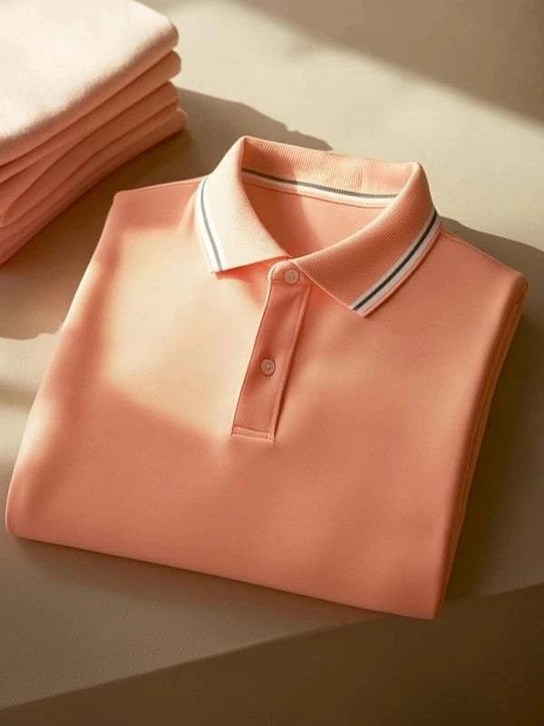 Men's Classic Business Logo Short Sleeve Polo Shirt