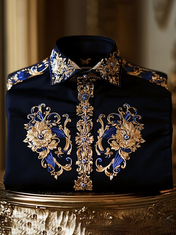 Men's Satin Luxury Business Long Sleeve Shirt