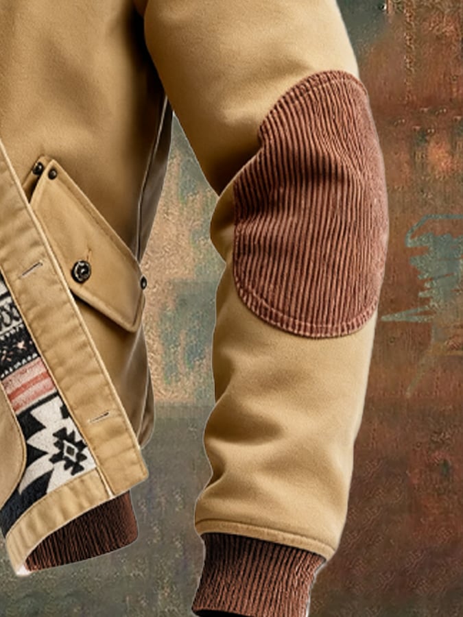 Men's Vintage Corduroy Multi-Pocket Outdoor Jacket