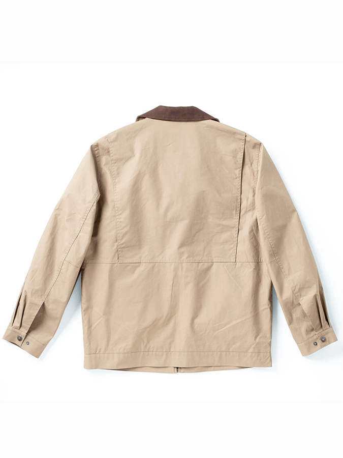Men's Retro Western Colorblock Multi-Pocket Outdoor Outer Jacket