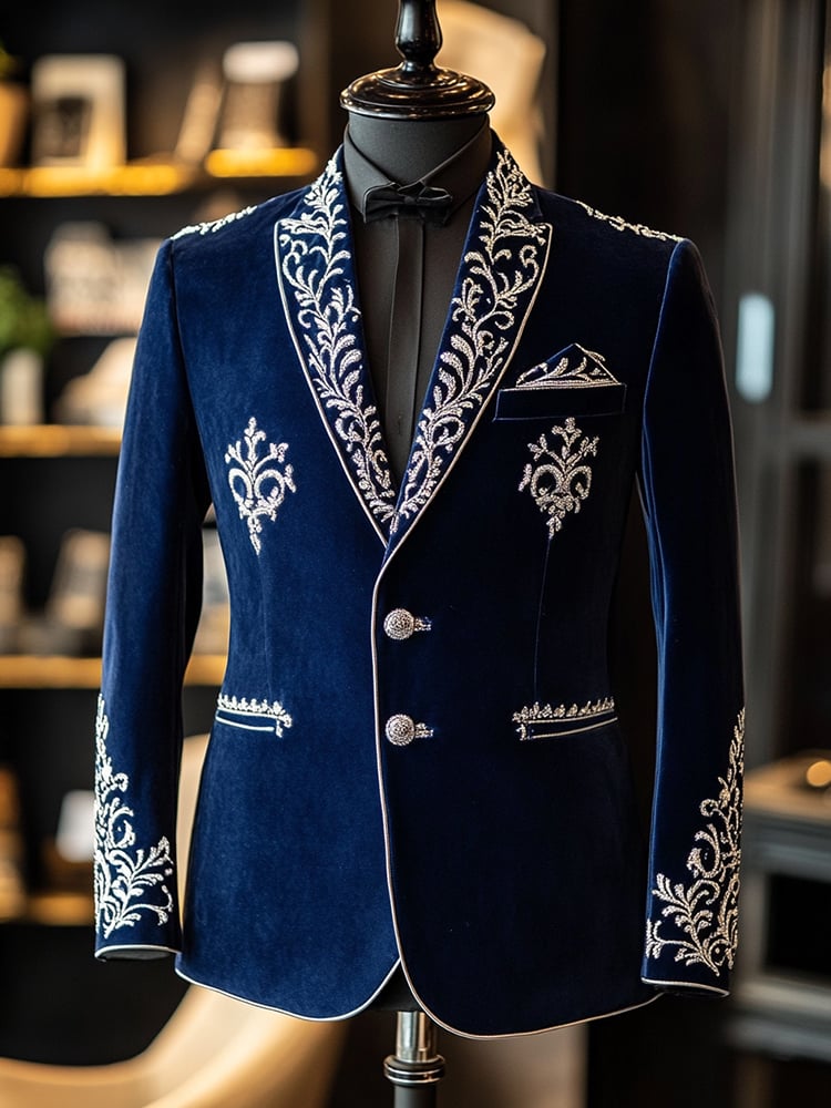 Men's Luxury Business Velvet Blazers
