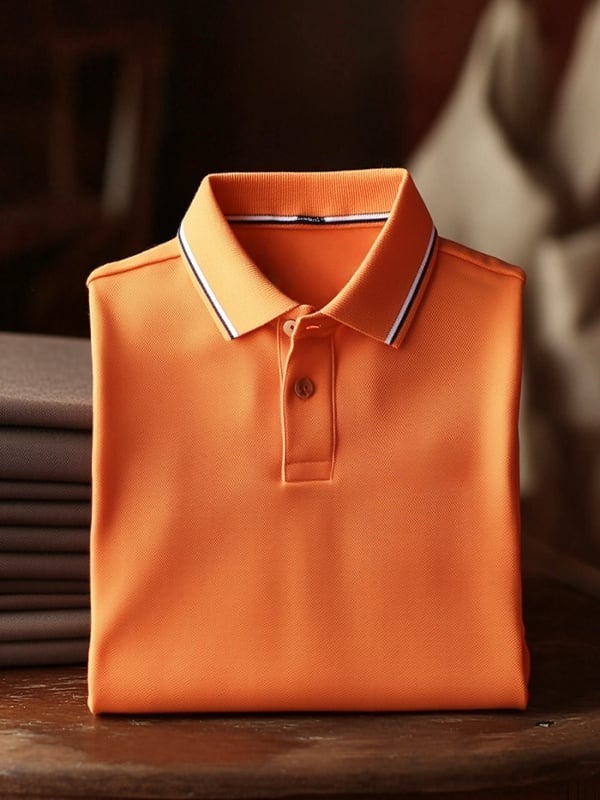 Men's Classic Business Logo Short Sleeve Polo Shirt