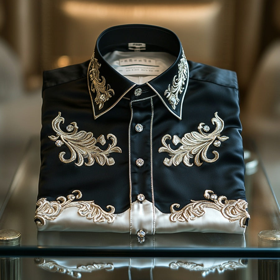 Vip business casual luxury versatile men's fashion suit long-sleeved shirt