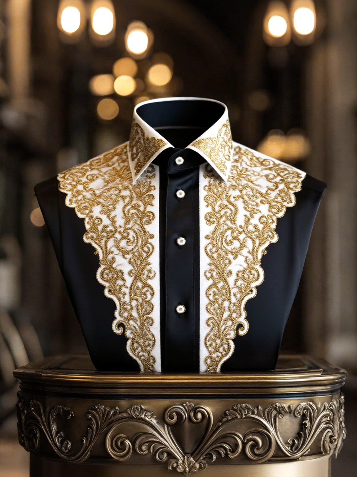 Men's Satin Luxury Business Striped Short Sleeve Button Shirt