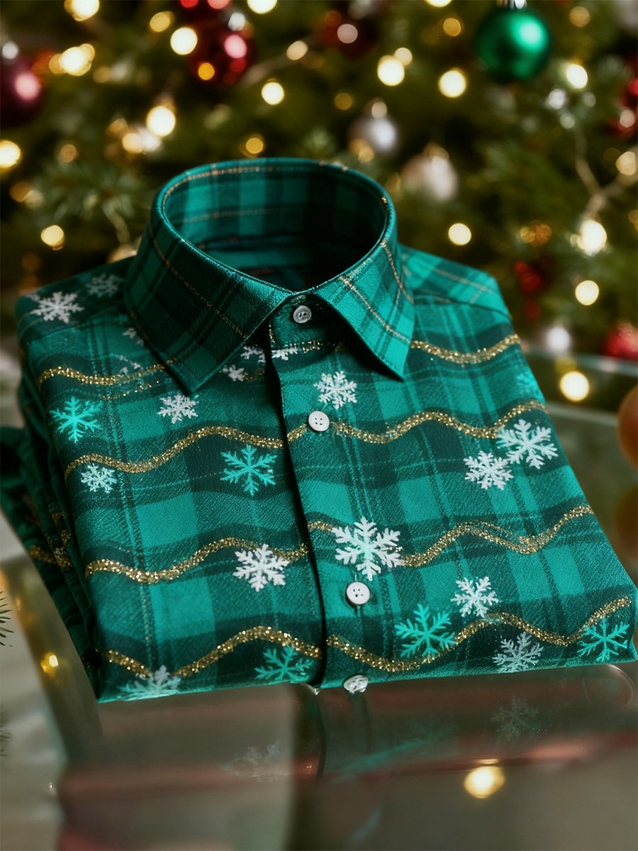 Men's Christmas Art Long Sleeve Shirt