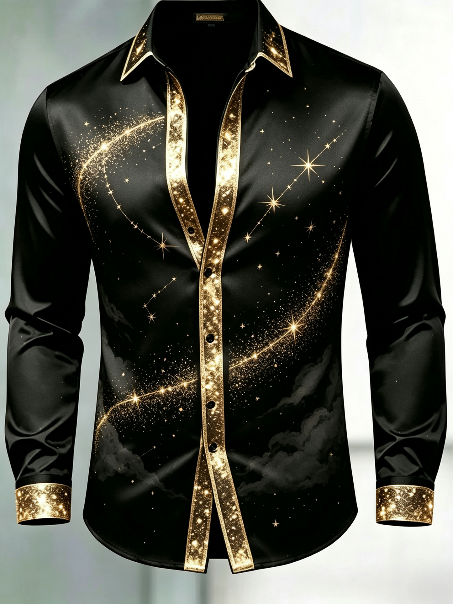 Men's Oriental Star Map Luxury Long Sleeve Shirt