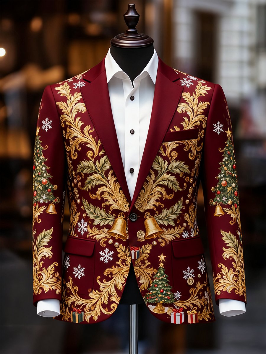 Men's Business Casual Christmas Suit Outerwear