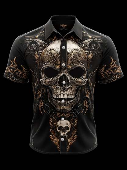 Men's Vintage Viking Skull Shirt