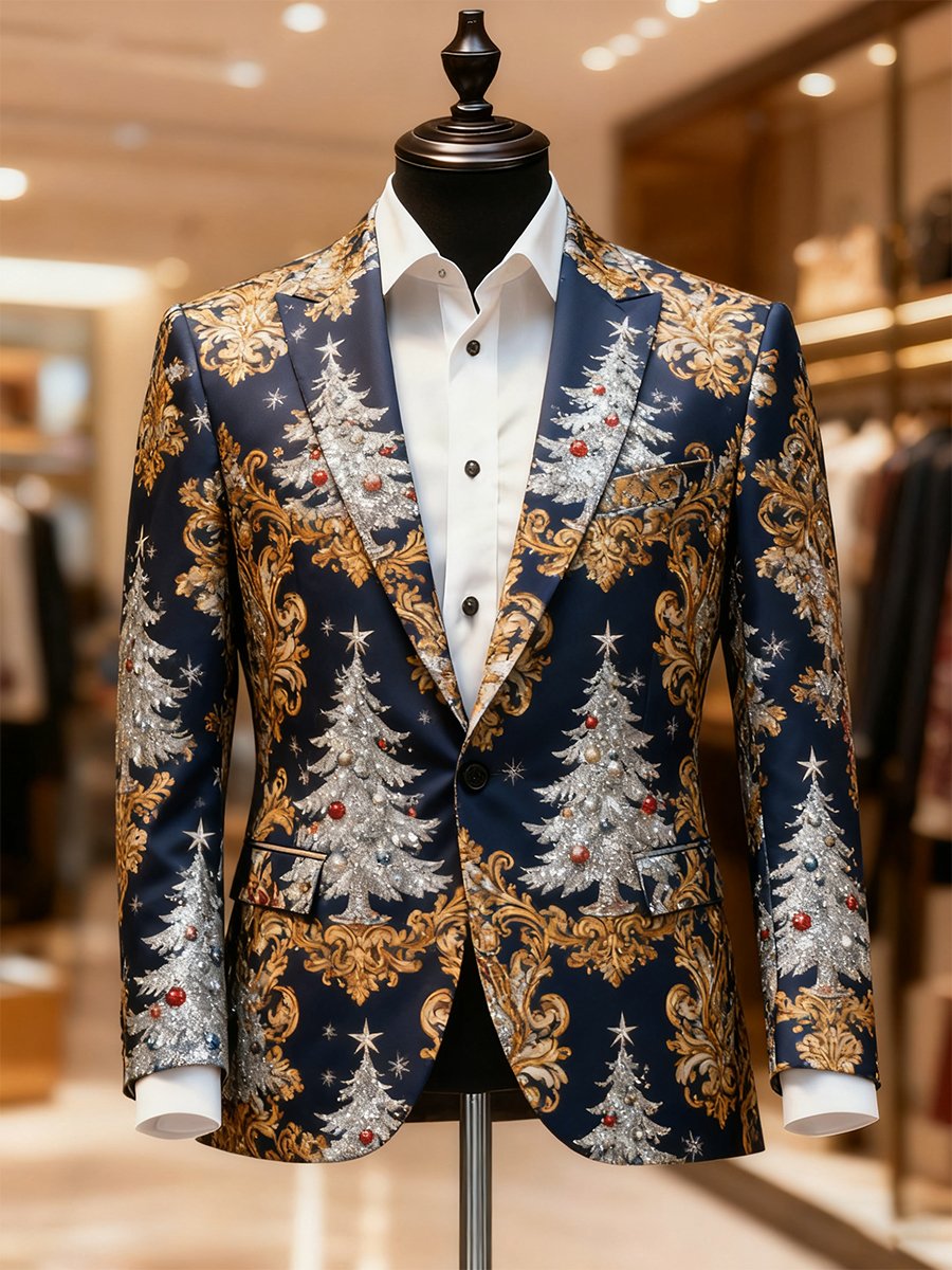 Men's Business Casual Christmas Suit Outerwear
