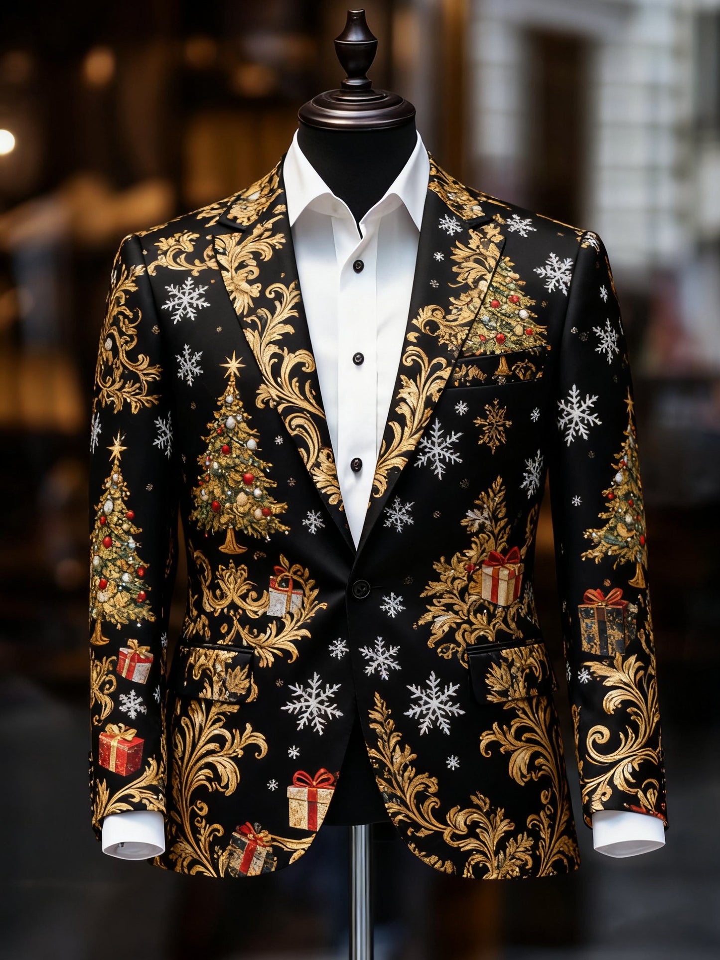 Men's Business Casual Christmas Suit Outerwear