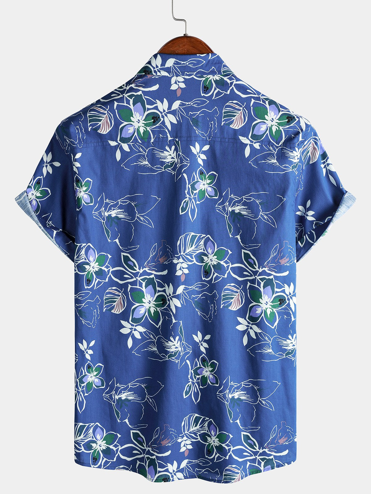 Men's Tropical Short Sleeve Beach Leisure Cotton Shirt