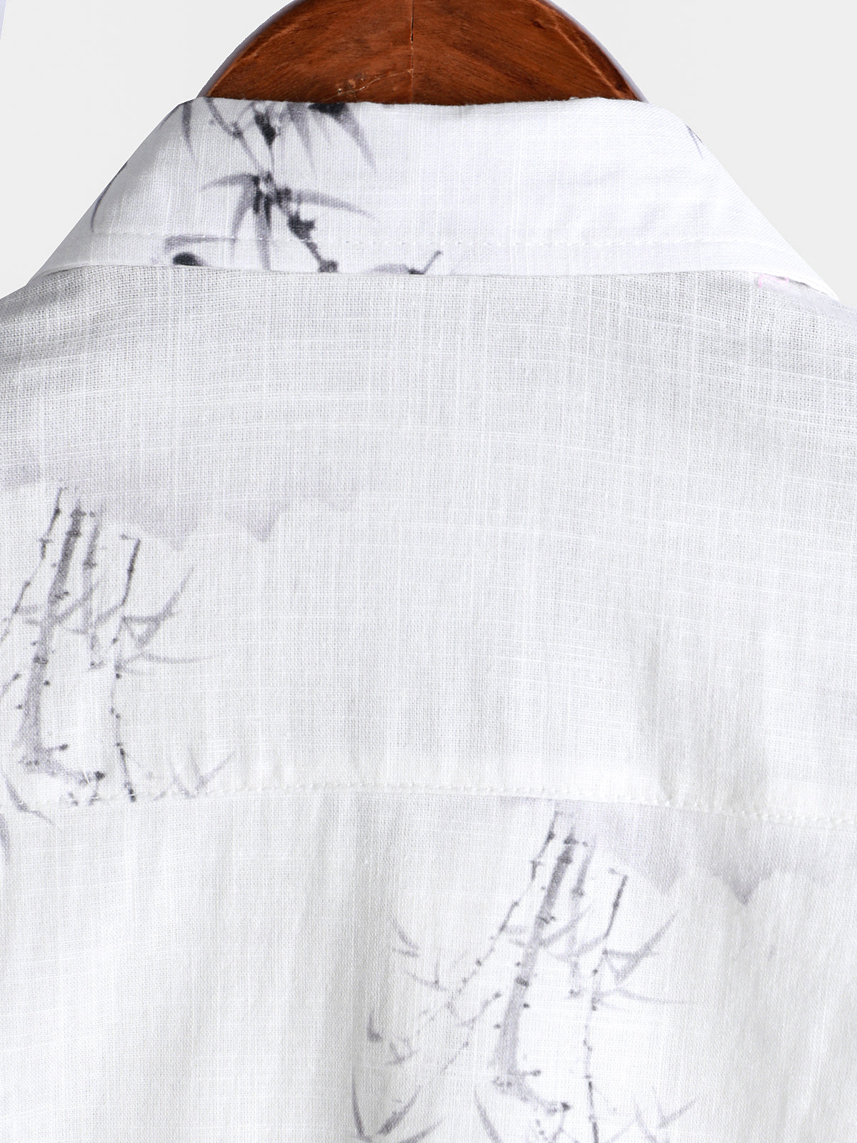 Men's Bamboo Print Casual Short Sleeve Shirt