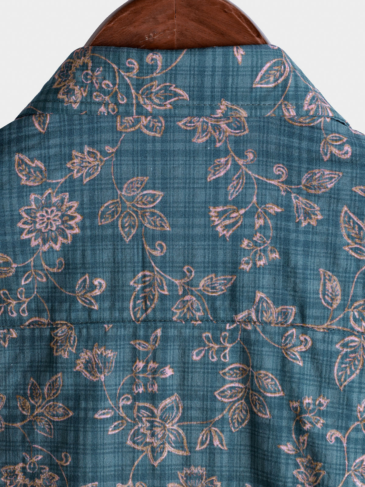 Men's Vintage Floral Breathable Cotton Short Sleeve Shirt