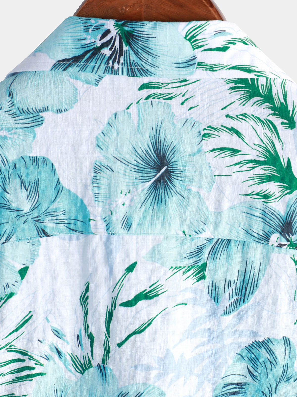 Men's Floral Tropical Button Up Blue Hibiscus Summer Holiday Beach Hawaiian Short Sleeve Shirt