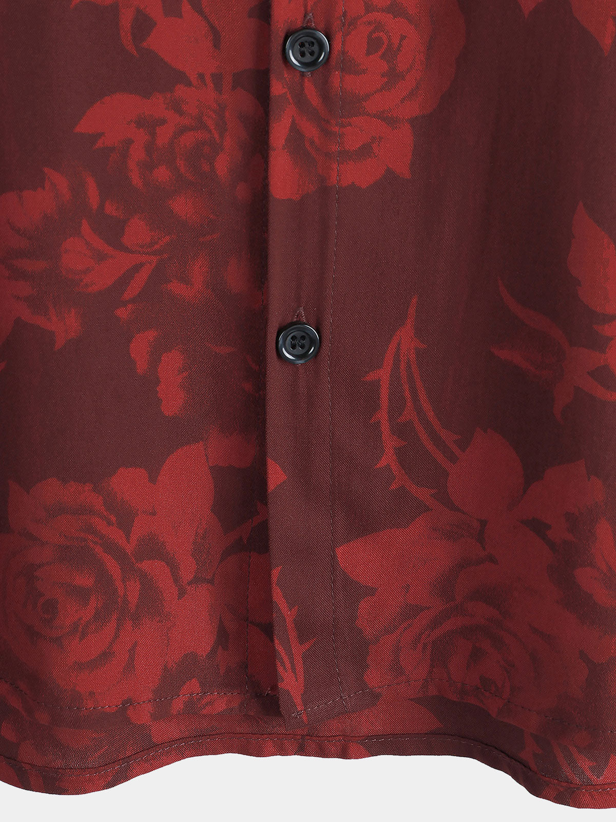 Men's Hawaiian Red Floral Summer Beach Short Sleeve Shirt