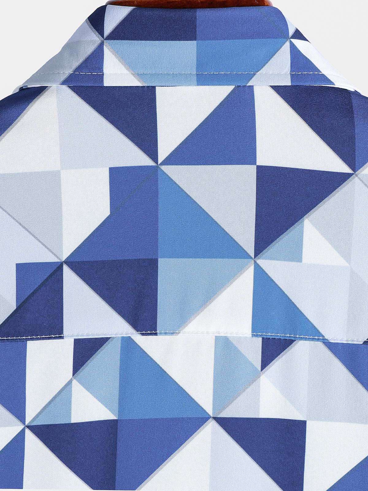 Men's Blue Abstract Graphic Island Cruise Summer Holiday Resort Shirt