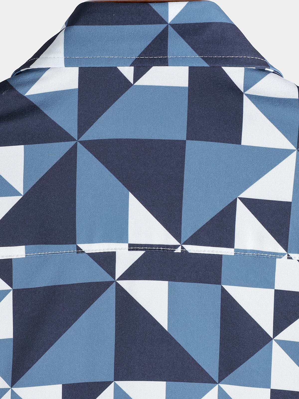 Men's Navy Blue Abstract Graphic Island Cruise Summer Holiday Resort Shirt