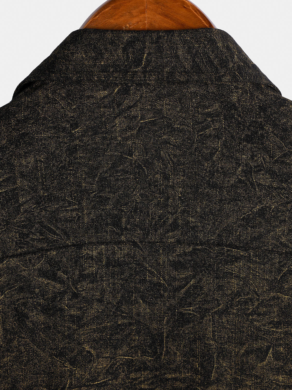 Men's Summer Holiday Black Casual Vintage Short Sleeve Shirt