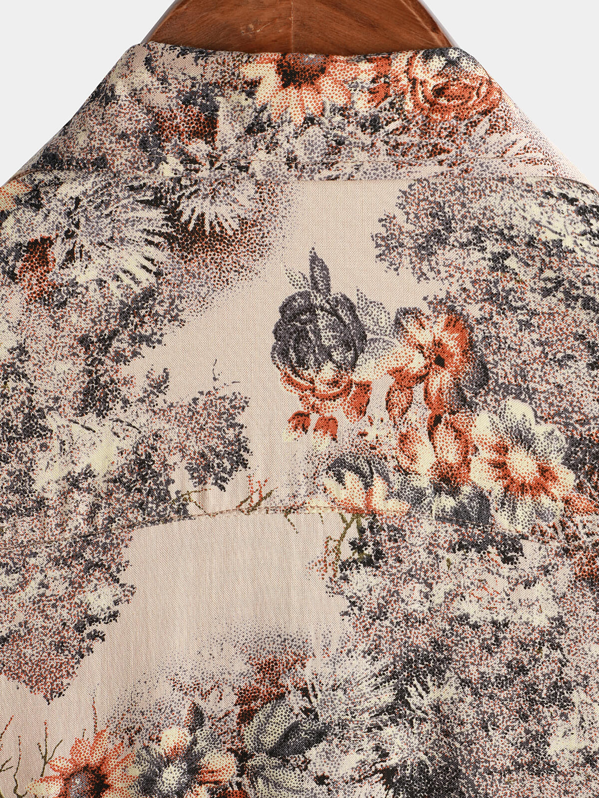 Men's Floral Print Retro Casual Button Up Shirt