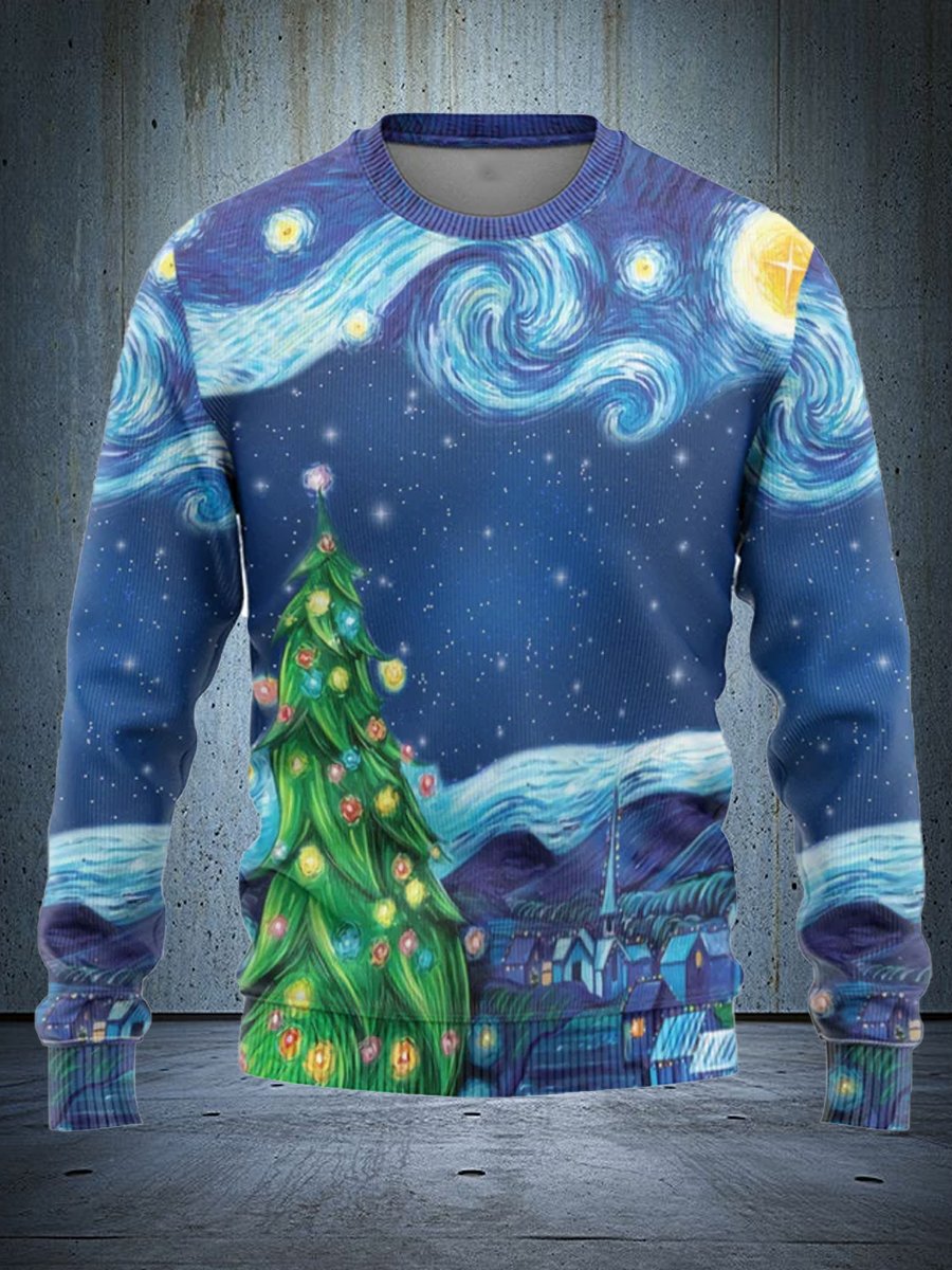 Funny Van Gogh Starry Night Christmas Ugly Christmas Hoodie
