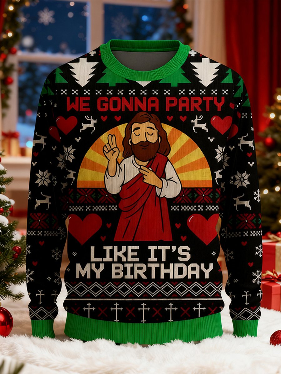 Funny And Ugly Jesus Christmas Sweatshirt