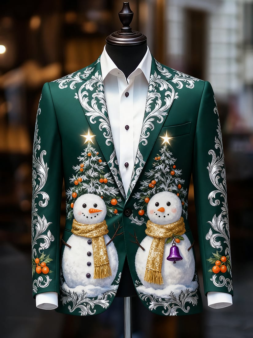 Men's Business Casual Christmas Suit Outerwear