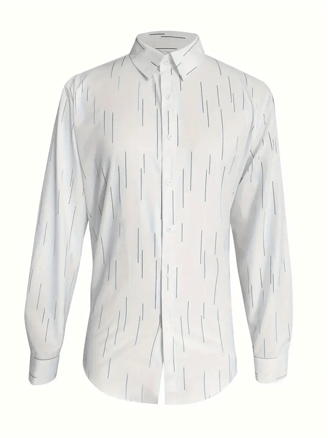 Men's Striped Design Business Casual Shirt