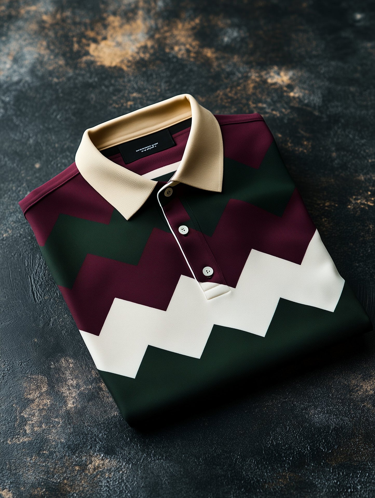 Men's Business Casual Button Short Sleeve Polo Shirt