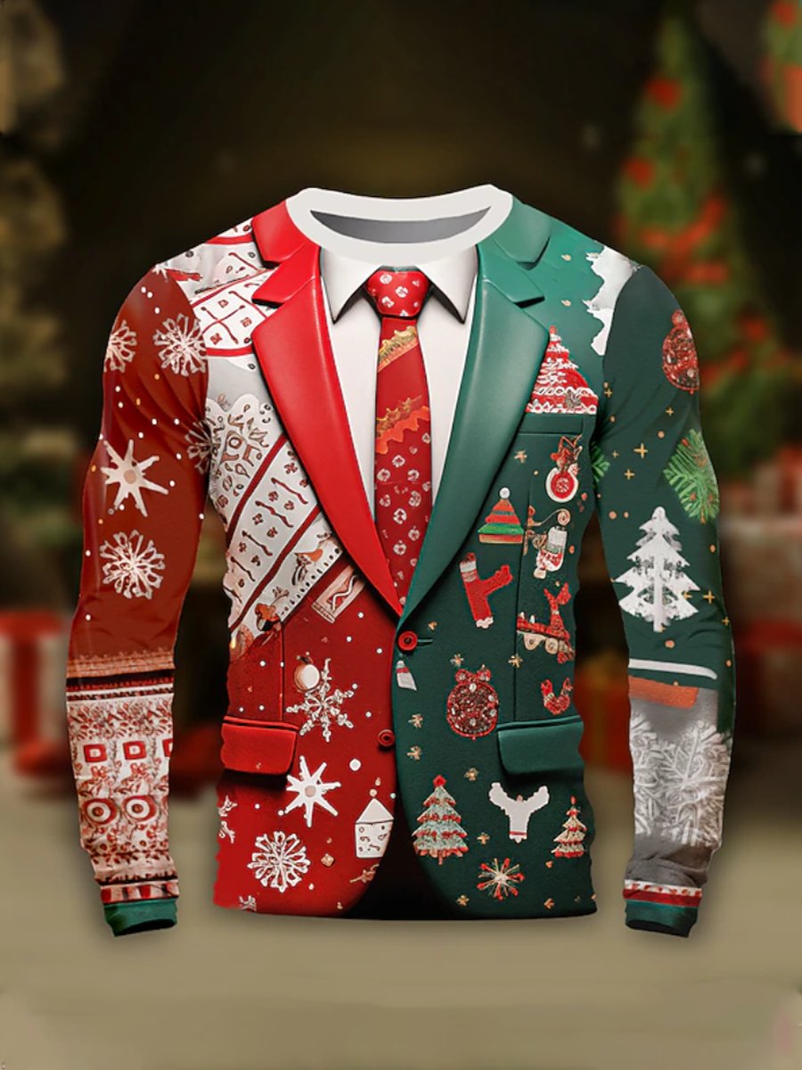 Christmas Men's Dress Long-Sleeve T-Shirt