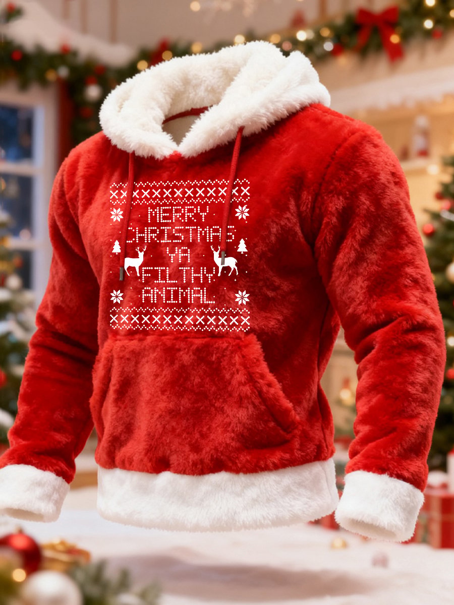 You filthy bastard A funny Christmas gift Plush Hoodie