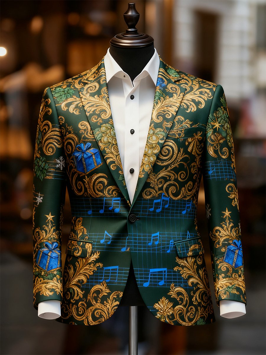 Men's Business Casual Christmas Suit Outerwear
