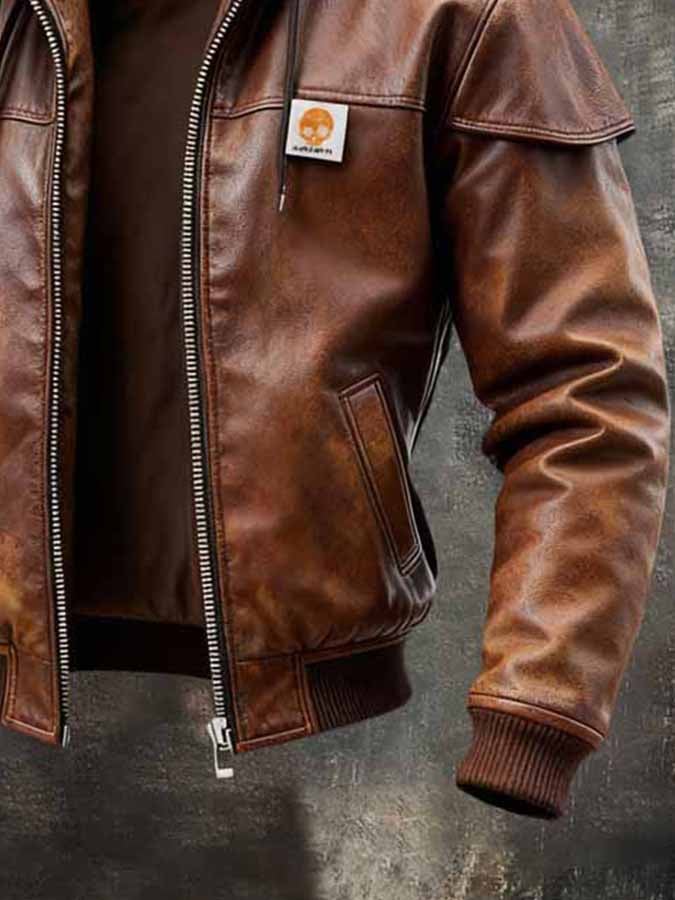 Men's Vintage Leather Outdoor Jacket