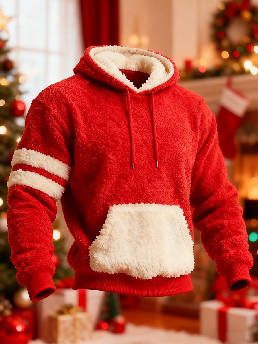 Men's Christmas Casual Fleece Warm Hoodie