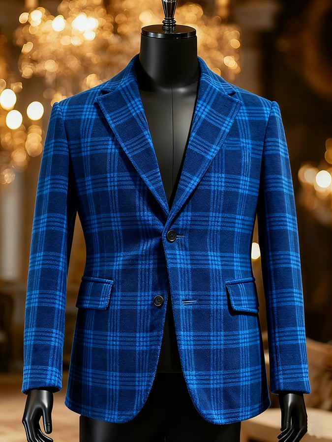 Men's Retro Single Breasted Gentleman's Business Casual Suit Jacket