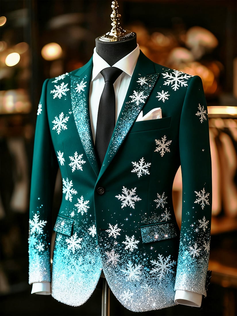 Men's Business Casual Christmas Suit Outerwear