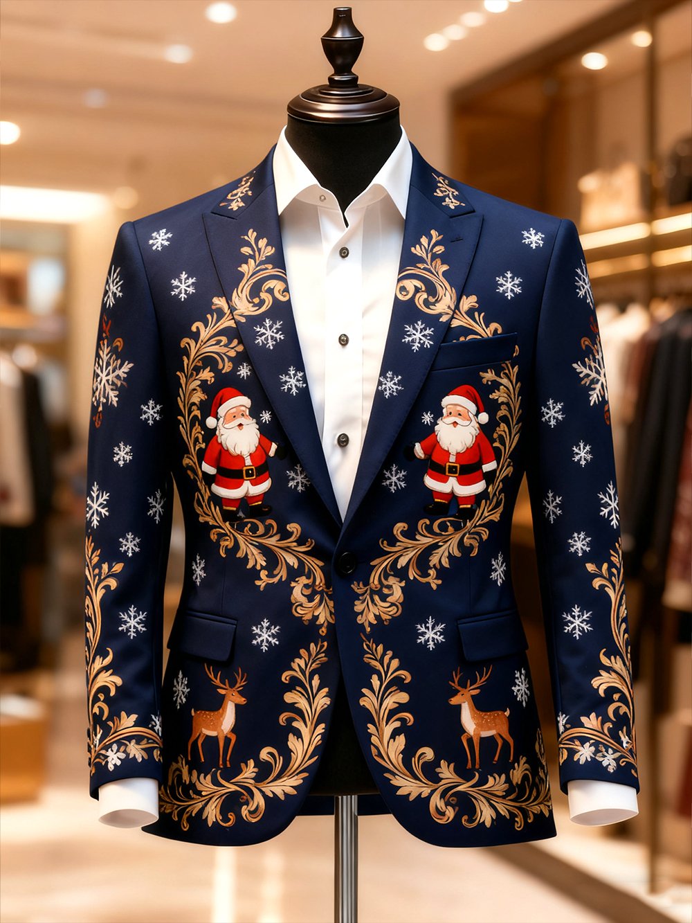 Men's Business Casual Christmas Suit Outerwear