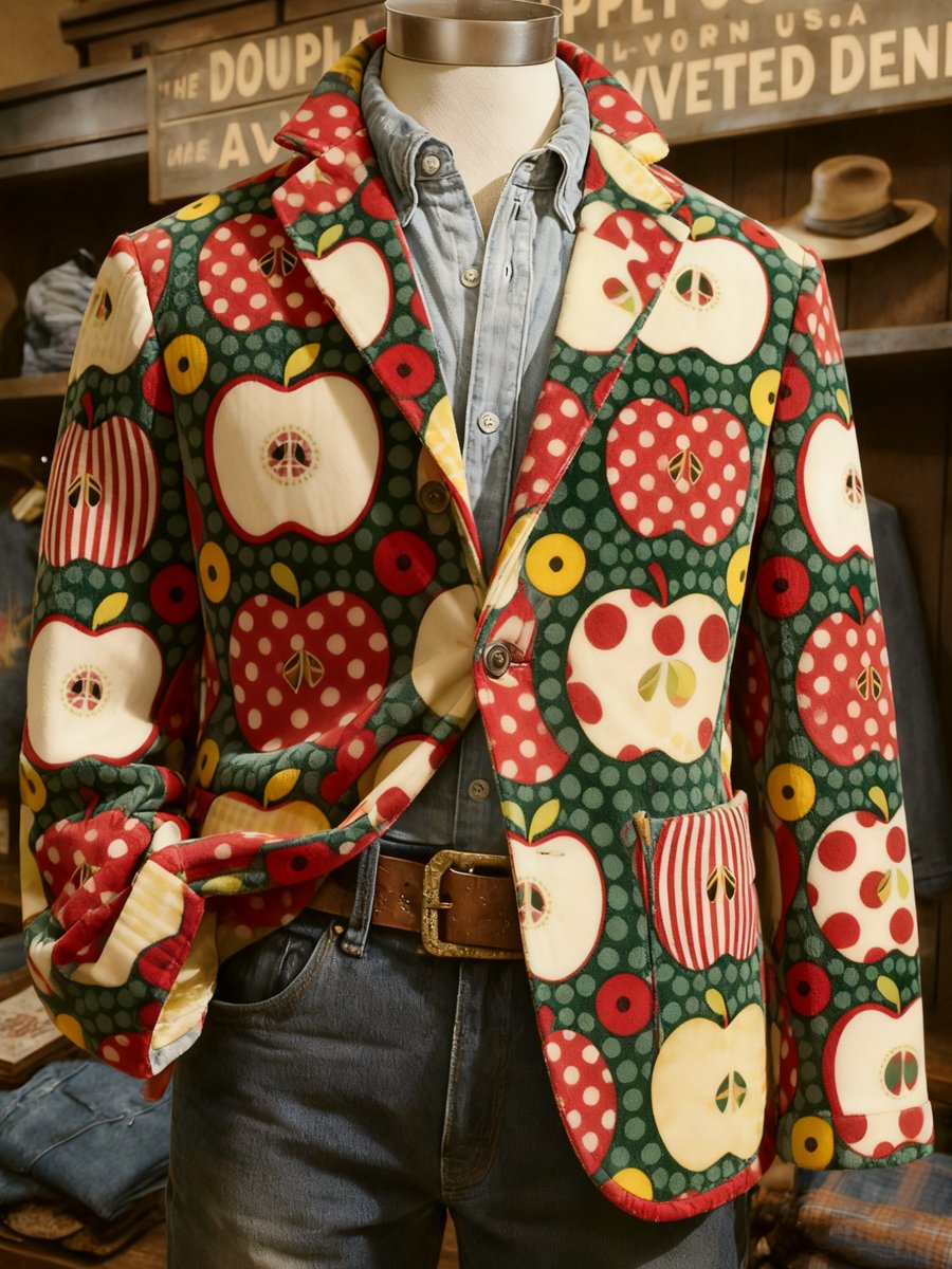 Men's Corduroy Christmas Lapel Suit Jacket