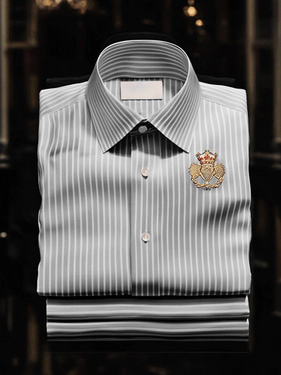 Men's Outdoor Casual Stripe Long Sleeve Shirt