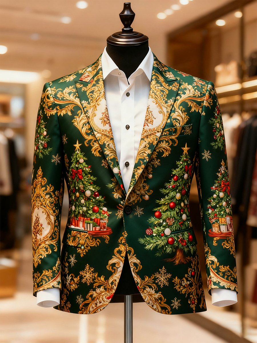 Men's Business Casual Christmas Suit Outerwear