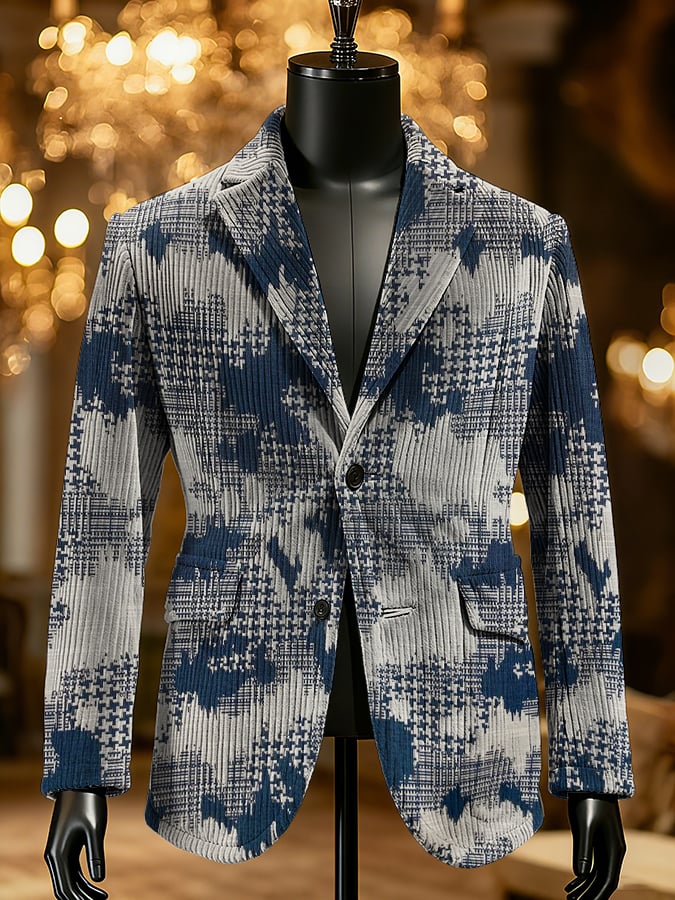 Men's Retro Single Breasted Gentleman's Business Casual Suit Jacket