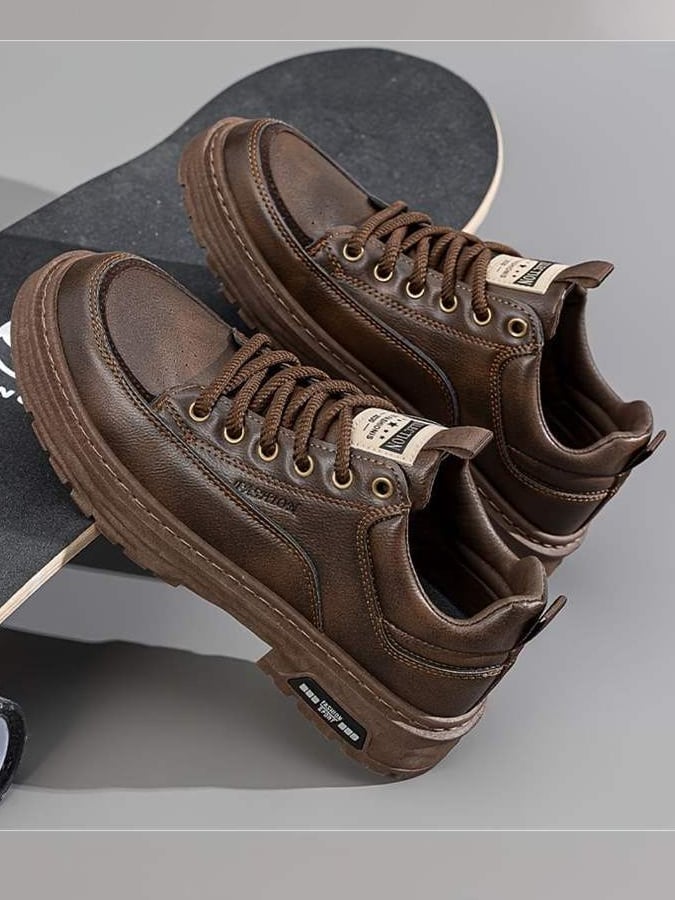 Men's Casual Retro Work Leather Shoes Martin Shoes