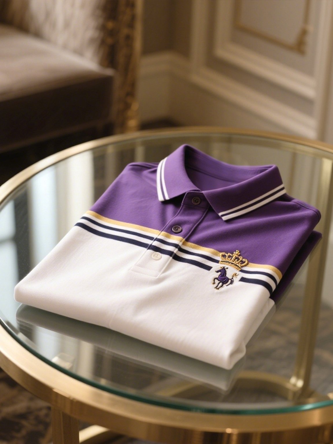 Men's Business Casual Button Short Sleeve Polo Shirt