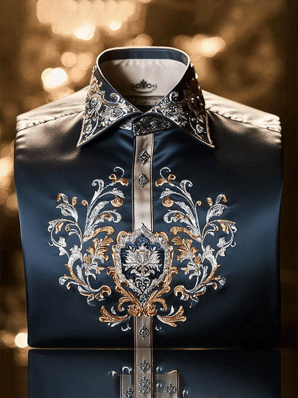 Men's Satin Luxe Short Sleeve Button-Down Shirt