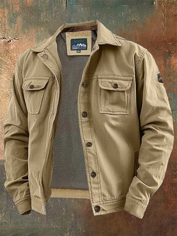 Men's Vintage Outdoor Multi-Pocket Jacket