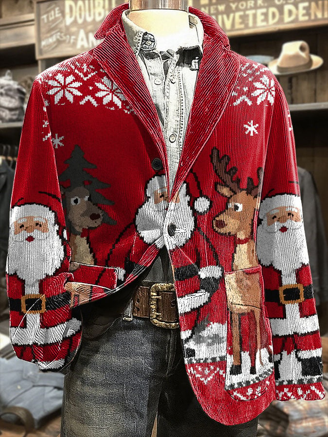 Men's Retro Christmas Casual Blazer