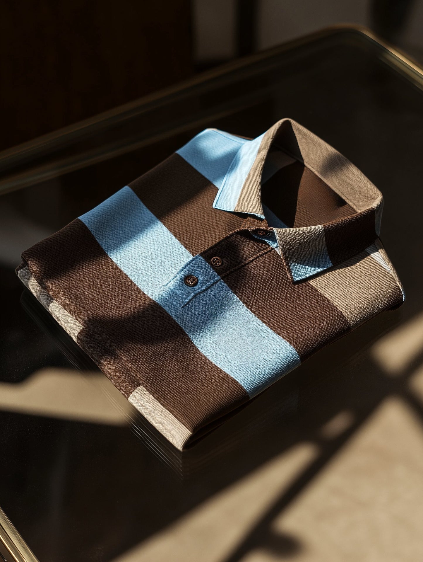 Men's Classic Business Old Money Button Short Sleeve Polo Shirt