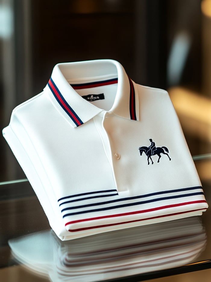 Men's Classic Business Logo Button Short Sleeve Polo Shirt