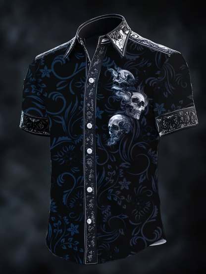 Men's Vintage Skull Dark Shirt