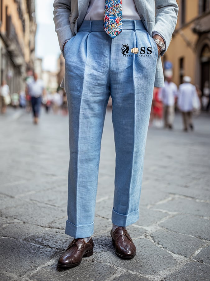 Men's Casual Business All-Match Textured Trousers